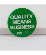 Vintage Adverstiting Pin - Nortel Quality Means Business - Celluloid Pin  - €12,82 EUR