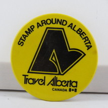 Vintage Canadian Tourist Pin - Travel Alberta - Celluloid Pin  - £11.99 GBP