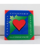 Vintage Canadian Citizenship Pin - 1980s Promo Giveaway - Paper Pin - $20.50 CAD