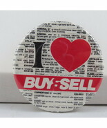 Vintage Advertising Pin - I love buy and sell - Celluloid Pin  - €12,82 EUR