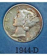 Mercury Dime 1944-D VF - £7.17 GBP