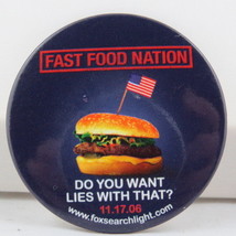 Movie Promo Pin - Fast Food DVD Release - Celluloid Pin  - £11.79 GBP