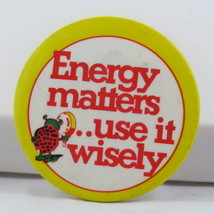 Vintage Promotional Pin - Energy Use it Wisely - Celluloid Pn  - $15.00