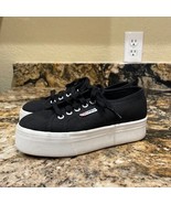 Superga 2790 Platform Sneaker in Black &amp; White Sole - $80.69 CAD