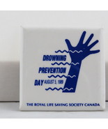 Vintage Awareness Pin - Drowning Prevention Day 1989 - Paper Pin  - $15.00