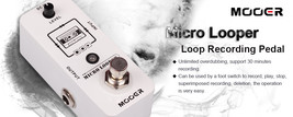 MOOER MICRO LOOPER Recording Pedal Supports up to 30 Minutes Recording Free Ship - £70.40 GBP