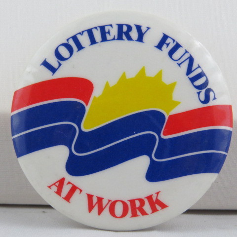 Canadian Political Pin - BC Lottery Funds At Work - Celluloid Pin  - $15.00