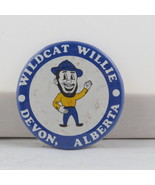 Vintage Tourist Pin - Wildcat Willie Devon Alberta - Celluloid Pin - €12,70 EUR