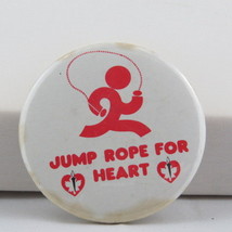 Vintage Fitness Pin - Jump Rope for Heart Canadian Heart Assoc - Celluloid Pin - £11.21 GBP