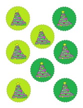 Scallop Circles Tree36 -Download-ClipArt-ArtClip-Digital Tags-Digital - $1.25