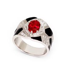 retro silver 925 ring for men ruby ring gemstone ring - silver men rings - $1,268.71 MXN