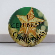 Vintage Christmas Pin - I Celebrate Christmas Star Pin - Celluloid Pin  - £11.79 GBP