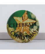 Vintage Christmas Pin - I Celebrate Christmas Star Pin - Celluloid Pin  - $20.75 CAD