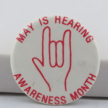 National Hearing Month Canada Pin - Heavy Metal Hand Giving the Horns - ... - £11.80 GBP