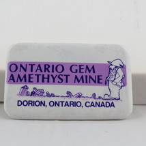 Vintage Tourist Pin - Ontario Amethyst Mine Dorion - Metal Pin  - £11.79 GBP