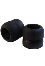 2 Large (L) Black Double Flange Replacement Eartips; Comfort Ear Tips Earbuds... - $3.50