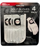 Kirkland Signature Golf Gloves Premium Cabretta Leather,Medium, 4 Pack - $47.62 CAD