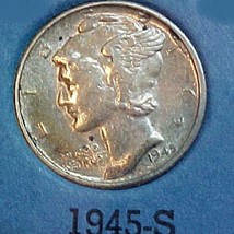 Mercury Dime 1945-S EF - £8.66 GBP