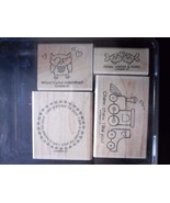 Stampin Up Whoo&#39;s Your Valentine Stamp Set New Mounted Retired - $19.55