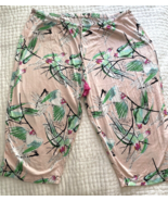 Hue Pink and Green Parrott Print Lounge Pants Size 2X - $18.99