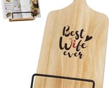 &quot;Best Wife Ever&quot; Cookbook Stand for Kitchen, Unique Gift For Wife From H... - $24.74