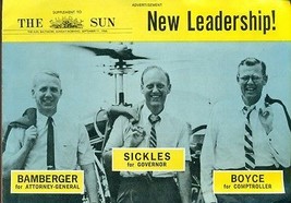 SICKLES-BAMBERGER-BOYCE vintage 1966 8-page Sunpapers MD politics booklet - $9.89