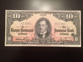 Reproduction $10 Bill 1936 La Banque Provinciale Provincial Bank Montrea... - $3.99