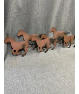 pair 3D Metal Wall Art Horses Running Mustangs each are 16”x7.5”Silhouet... - £33.08 GBP