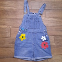 Misslook Jean Overalls 2XL shortall Floral Denim Bib Boho Shorts Festival hippie - £15.67 GBP