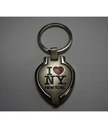 &quot;I LOVE NEW YORK&quot; Metal Key Holder Ring Length 3 1/4&quot; with Photo Frame N... - £6.26 GBP