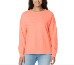 Buffalo Crewneck Pullover Sweatshirt (Coral Peach) Relaxed Fit Women Sz ... - $380.93 MXN