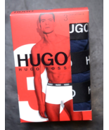 Hugo Boss Men 3-Pack Blue/Black Stretch Cotton Underwear Trunk Boxer Sho... - £21.54 GBP