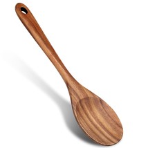 14 Inch Large Wooden Spoon For Cooking Mixing Spoon Serving Spoons Big Non Stick - £12.78 GBP