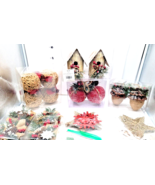 20 Rustic Christmas Tiered Tray Decor  Stars Birdhouses Twine balls Burl... - $29.95