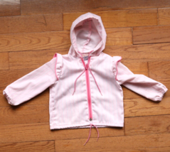 Vintage 80s ONLY TODDLER Girls Pink Full Zip Jacket Size 3T - £11.48 GBP