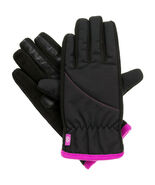 ISOTONER Black Violet Woven Fleece smarTouch THERMAflex Sport Womens Gloves M L - $459.09 MXN