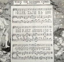 1917 When the Sandman Comes Sheet Music G.F. Wilson Antique Bourgeois LGADYC4 - £29.90 GBP