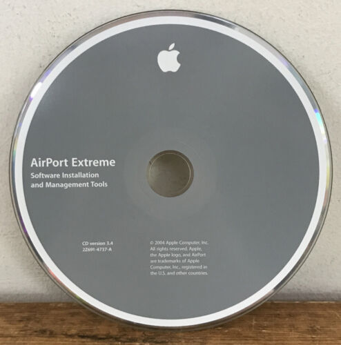 Primary image for 2004 AirPort Extreme Software Installation and Management Tools CD Version 3.4