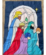 The Three Wise Men Yard Garden Nylon Stitched Flag Christmas Holiday Flag - £15.43 GBP