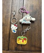 3 SANRIO Keychains / Bag Charms Hello Kitty - $9.90