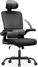 Naspaluro Ergonomic Office Chair: Headrest And Flip-Up Arms, Adjustable Height, - £81.42 GBP