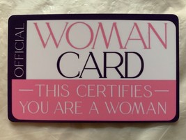 Official Woman Card ID Joke novelty ID License - £6.99 GBP