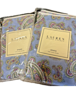 New Vintage Ralph Lauren STUDIO PAISLEY King  Pillow Shams Oceanside Blue - €128,58 EUR