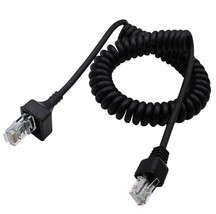 8 Pin Replacement Microphone Cable Coiled Cord for Kenwood Mobile TK-763/763G - £15.65 GBP