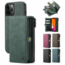 For iPhone 12 Pro Max/12 Max/12 Leather wallet FLIP MAGNETIC back cover Case - £62.93 GBP