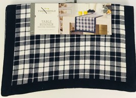 Threshold Navy Blue &amp; White Plaid Table Runner Target Stores - 14&quot; x 72&quot;  - $19.80