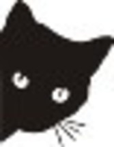 2PCS Creative Black Cat Face Pee Car Stickers Automotive Decal Window Decoration - £30.83 GBP