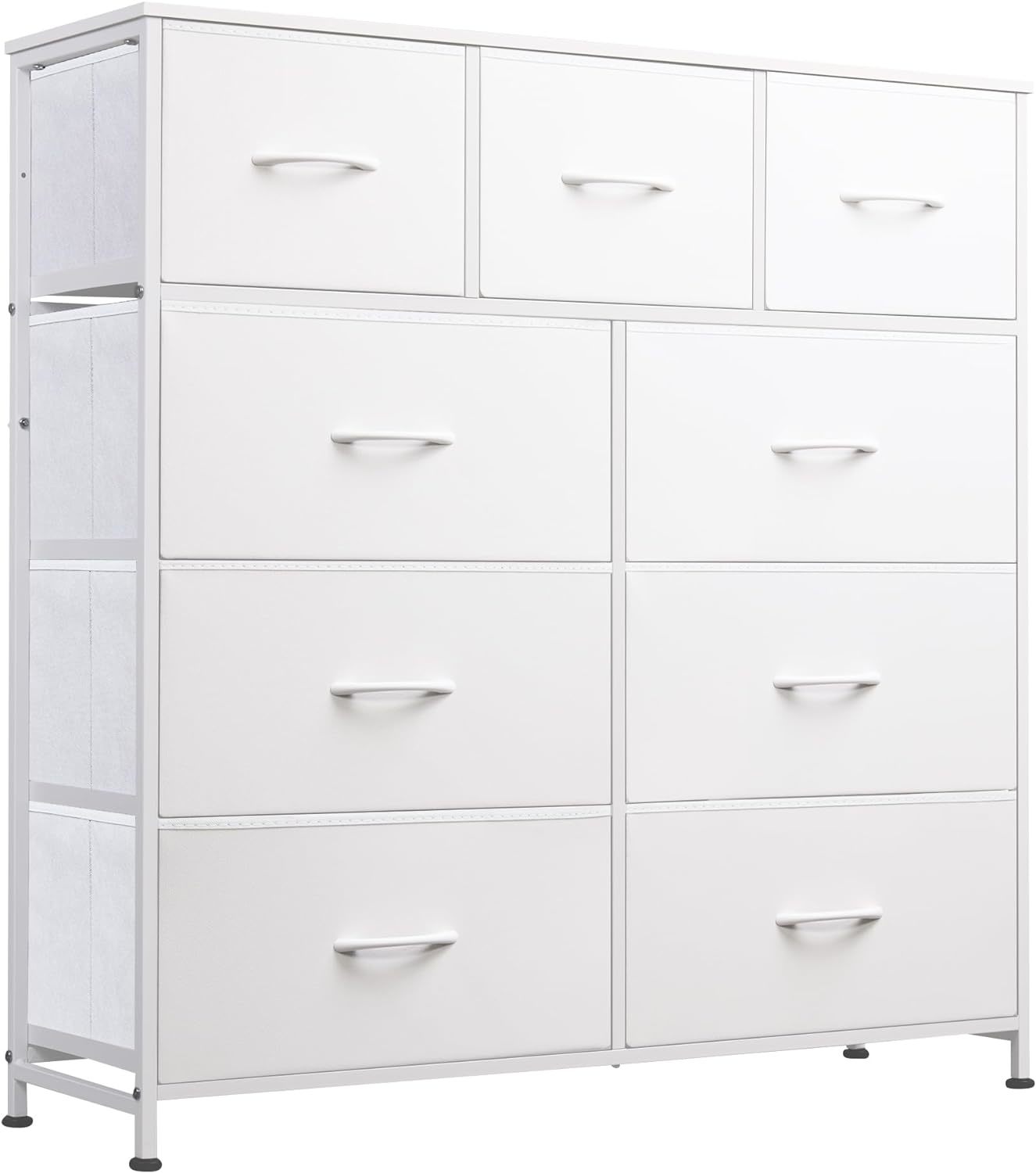 Wlive 9-Drawer Dresser, Fabric Storage Tower For Bedroom, Hallway,, White - $90.94