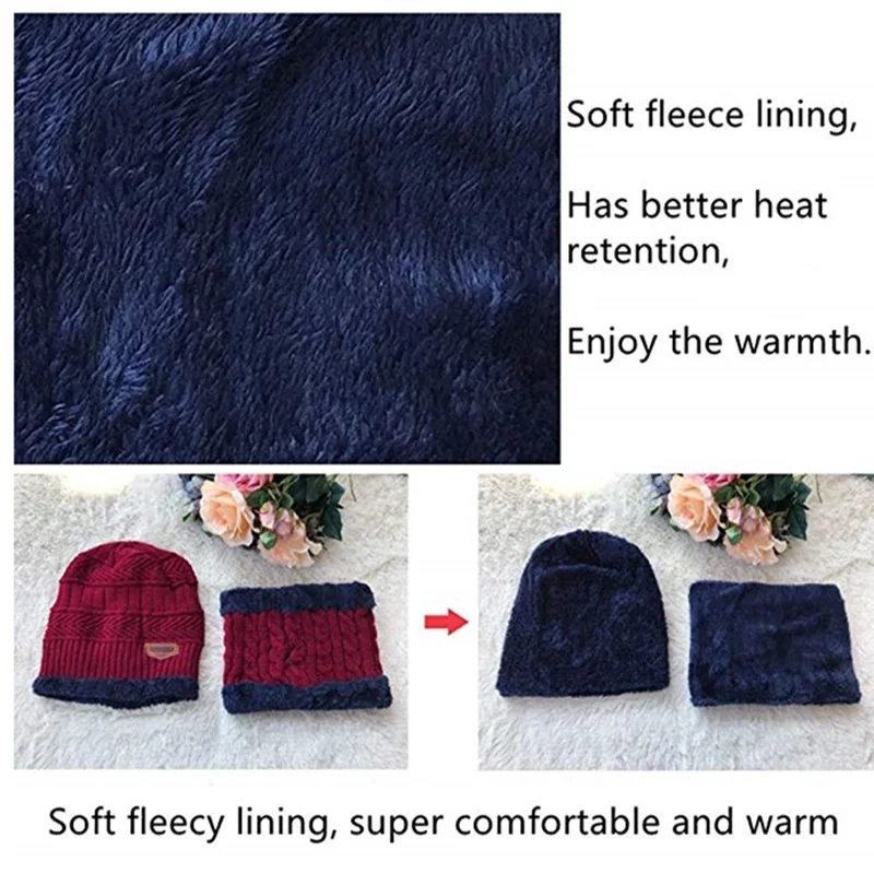Sporting Winter Men Women Beanie Hat Scarf Set Super Soft Fleece Inner Lining Gr - £22.49 GBP