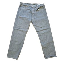 Levi’s 501 Straight Fit Jeans Mens Size 42x32 Gray Washed Button Fly - $19.75